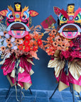 Lion Dance Artificial Flower  Stand