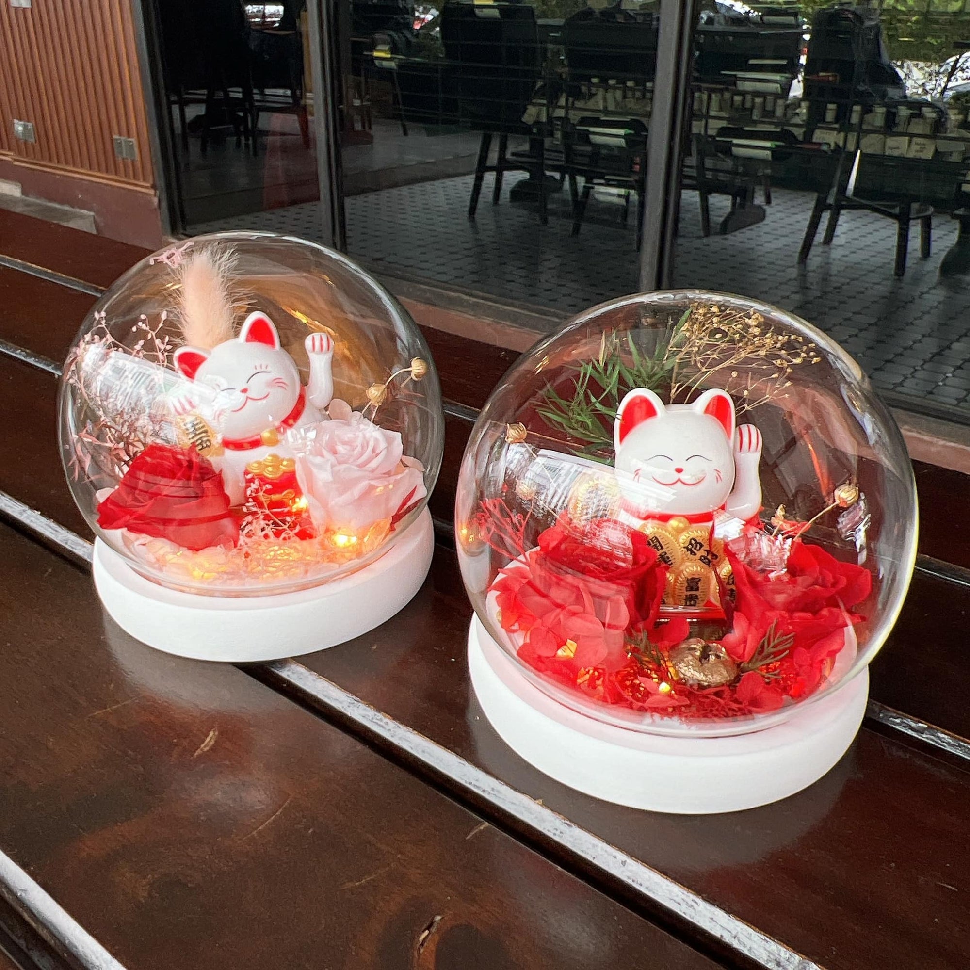 Preserved Flower Fortune Cat