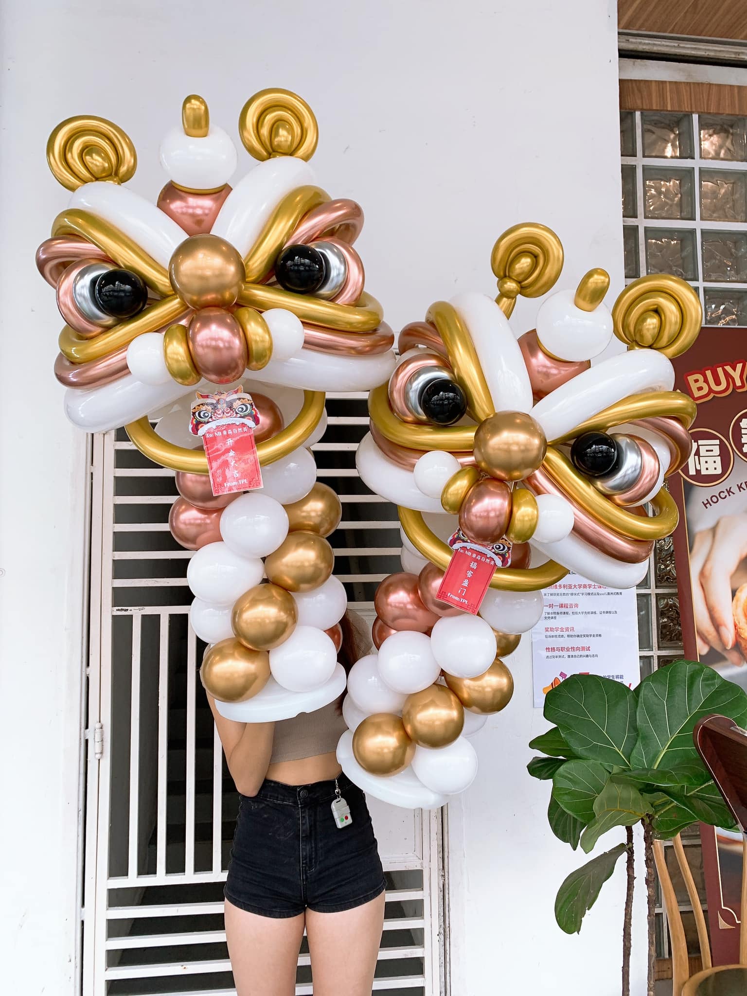 White Gold Lion Dance (Medium)