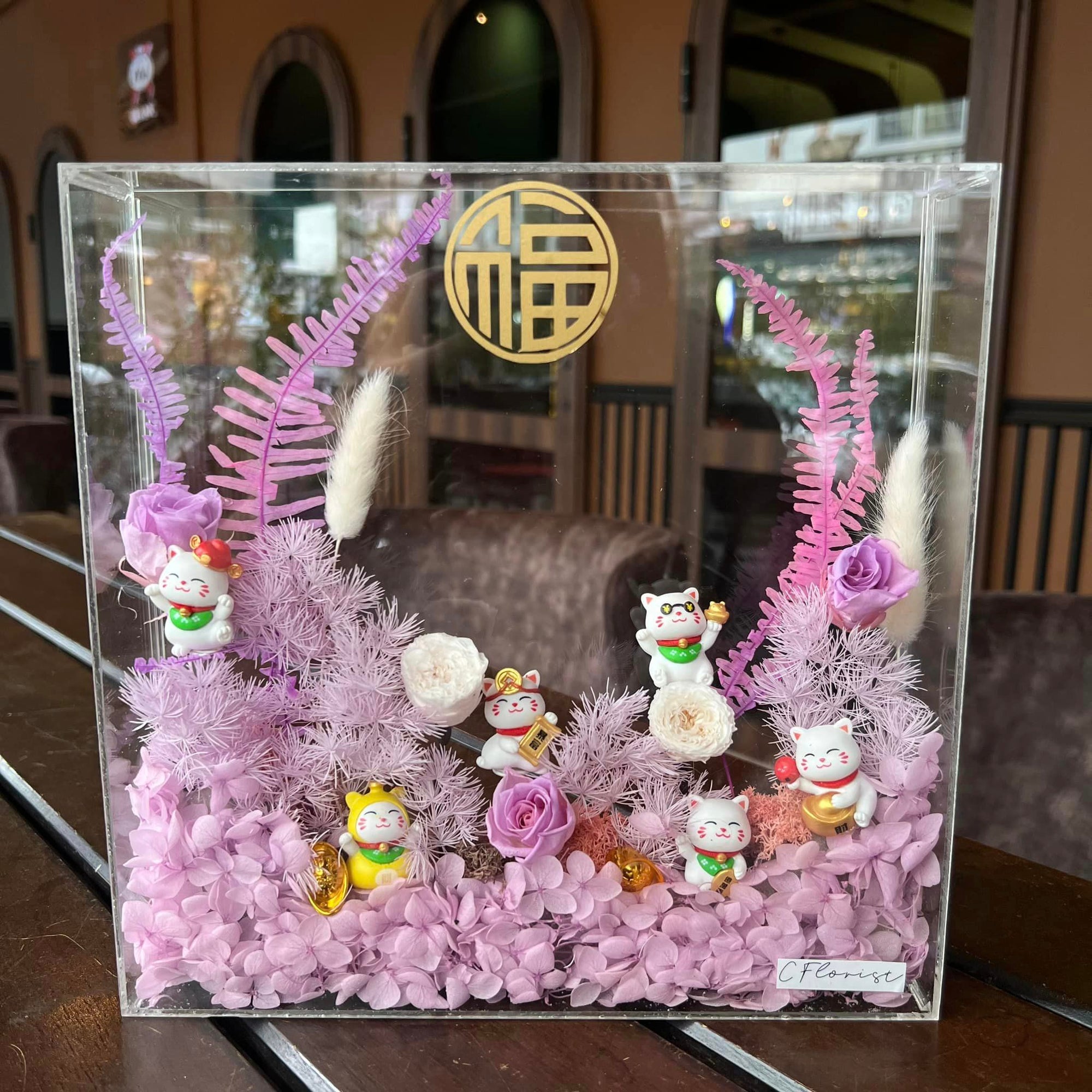 Preserved Flower Purple Acyclic Box