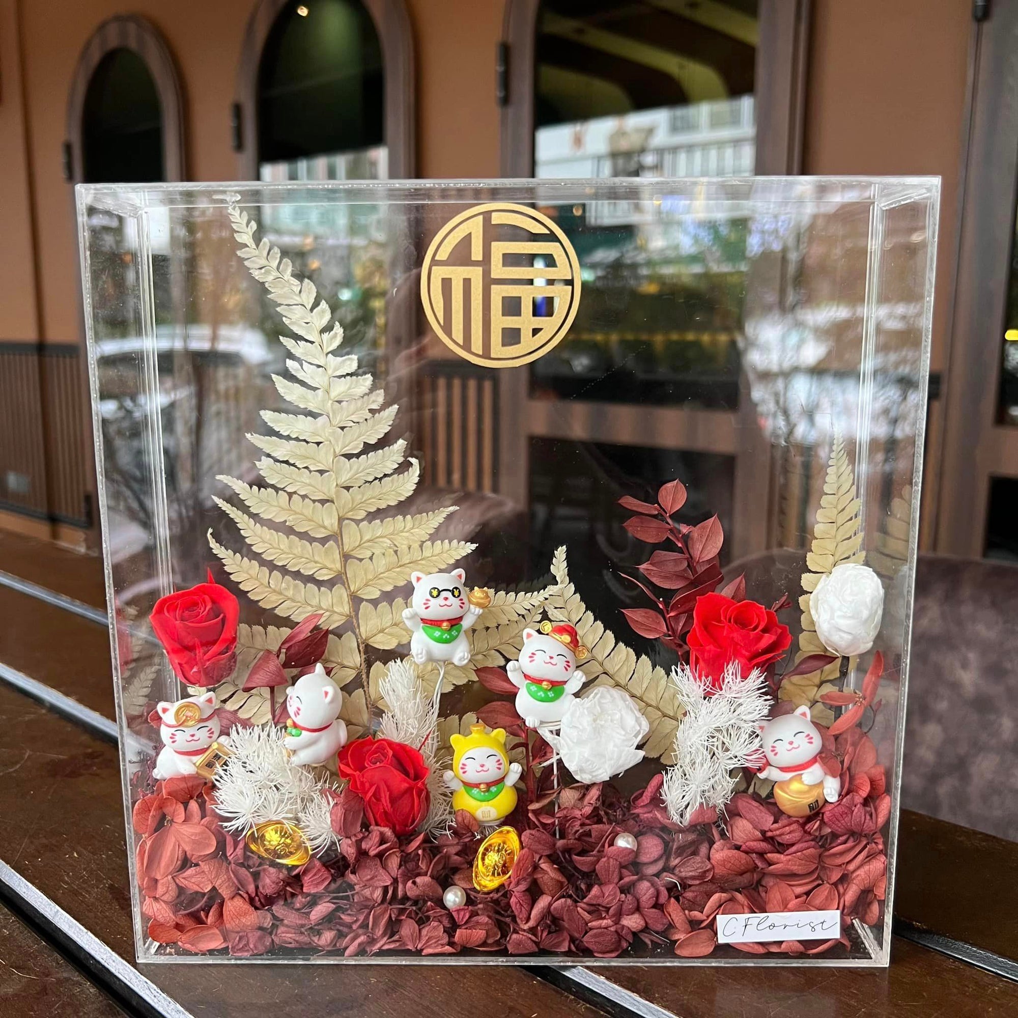Preserved Flower Red Acyclic Box