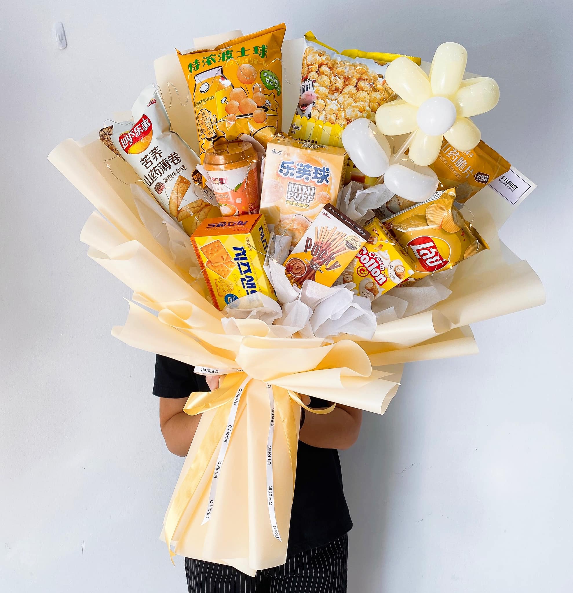 Yellow Jumbo Snack Bouquet