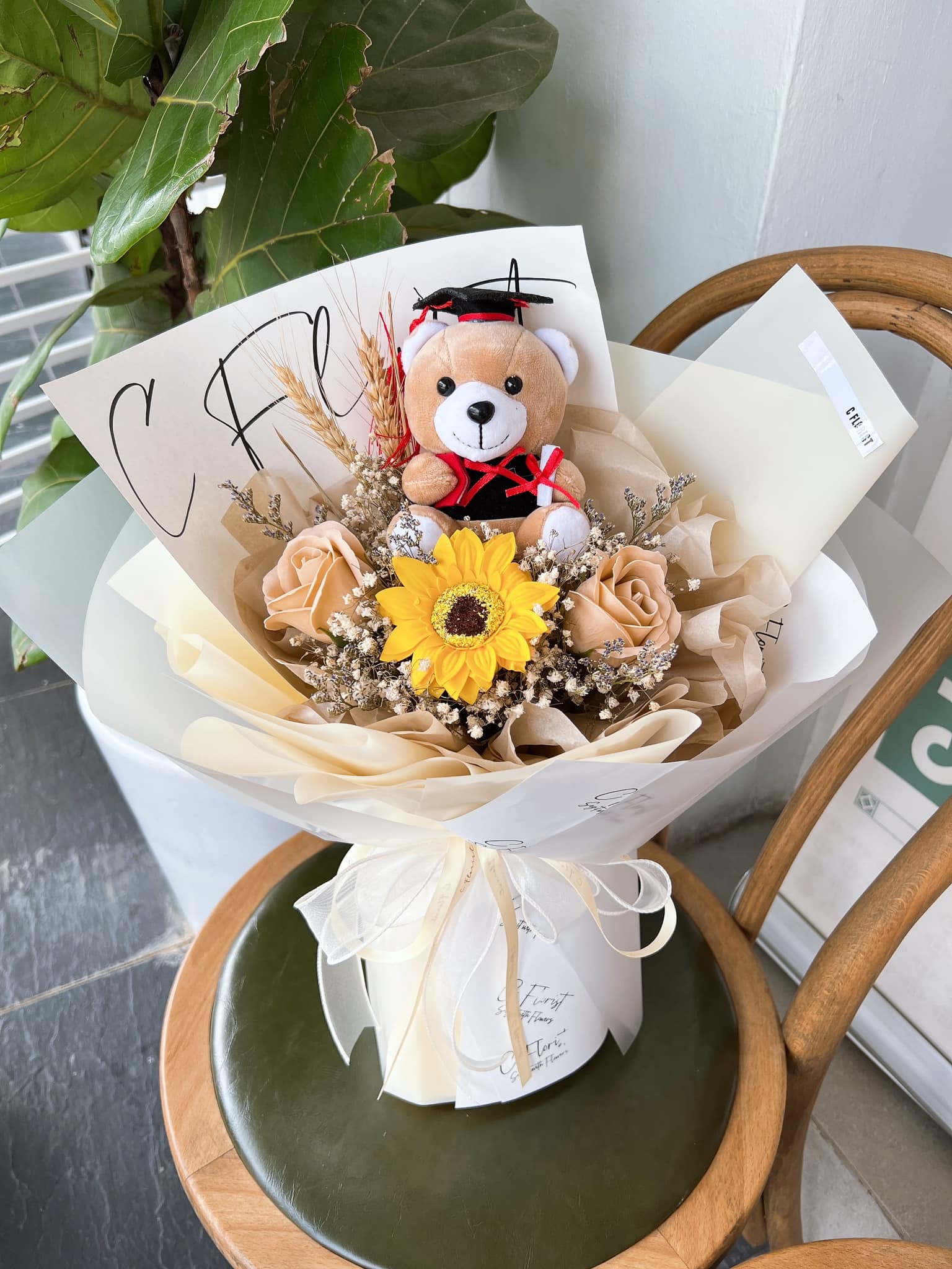 Brown Soap Graduation Bouquet