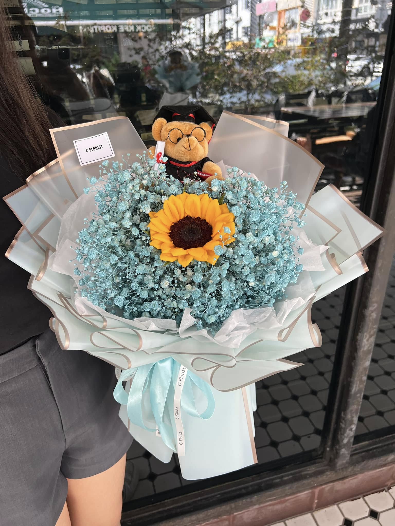 Sunflower Baby Breath Graduation