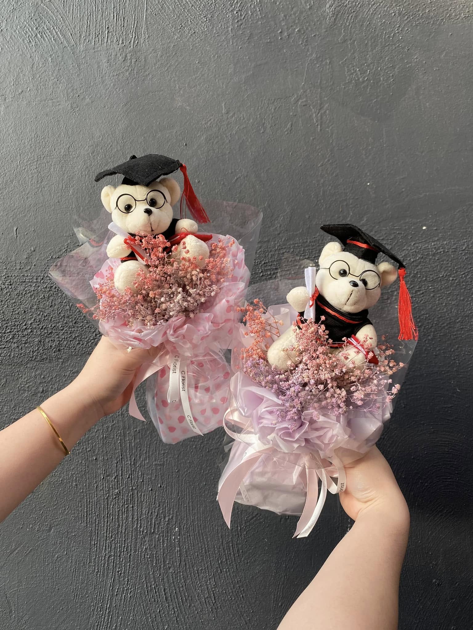 Mini Baby Breath with Graduation Bear