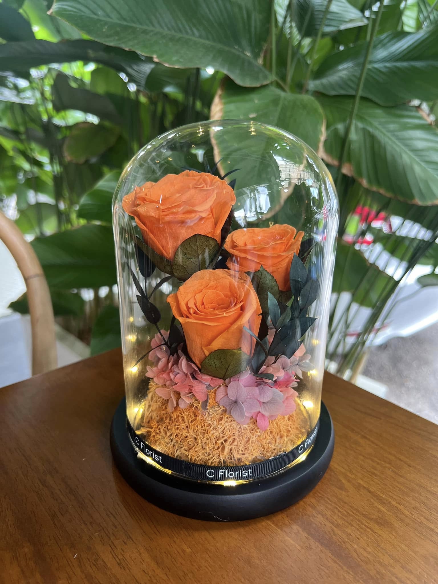 Preserved Rose Glass Jar