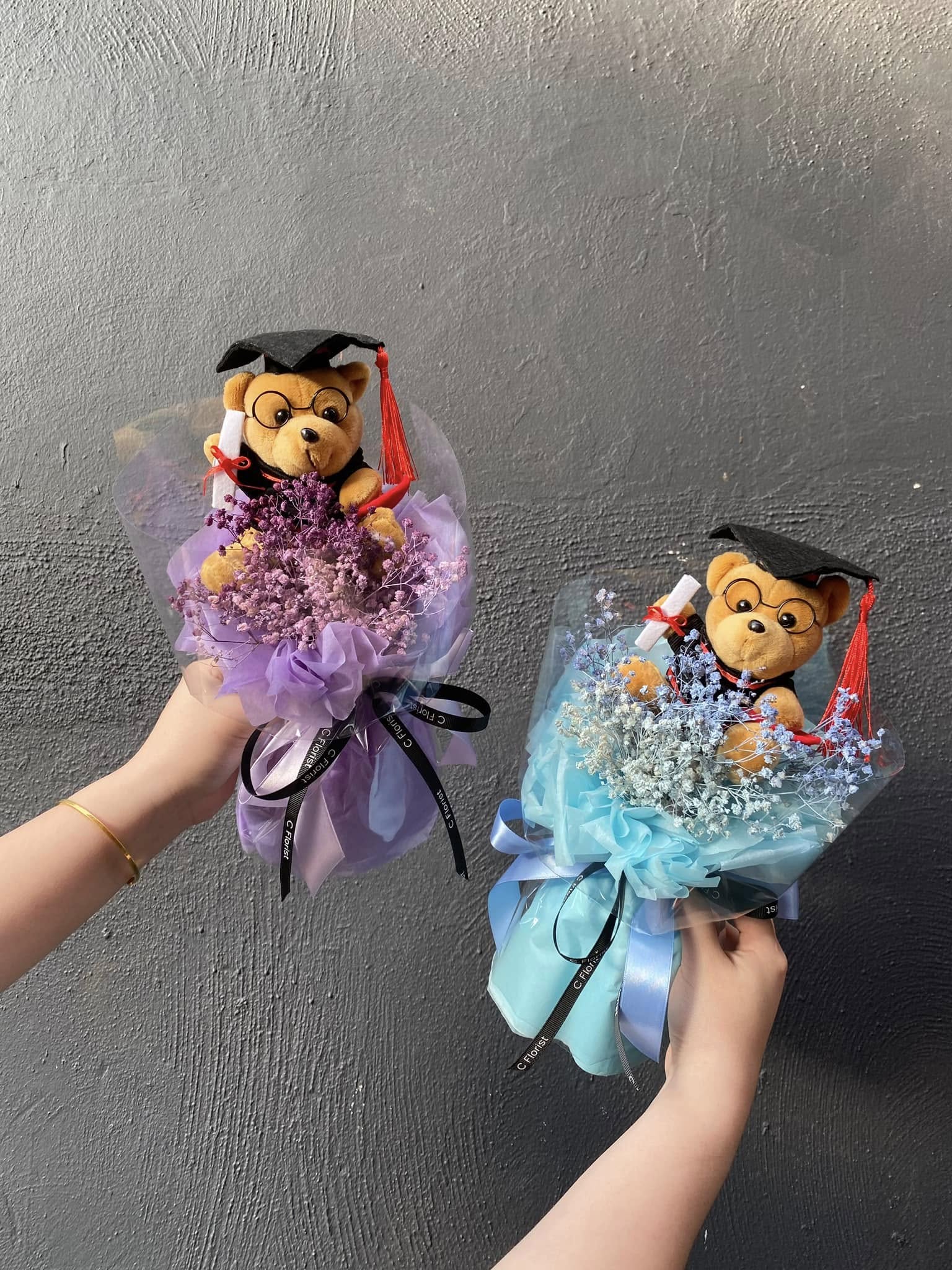 Mini Baby Breath with Graduation Bear