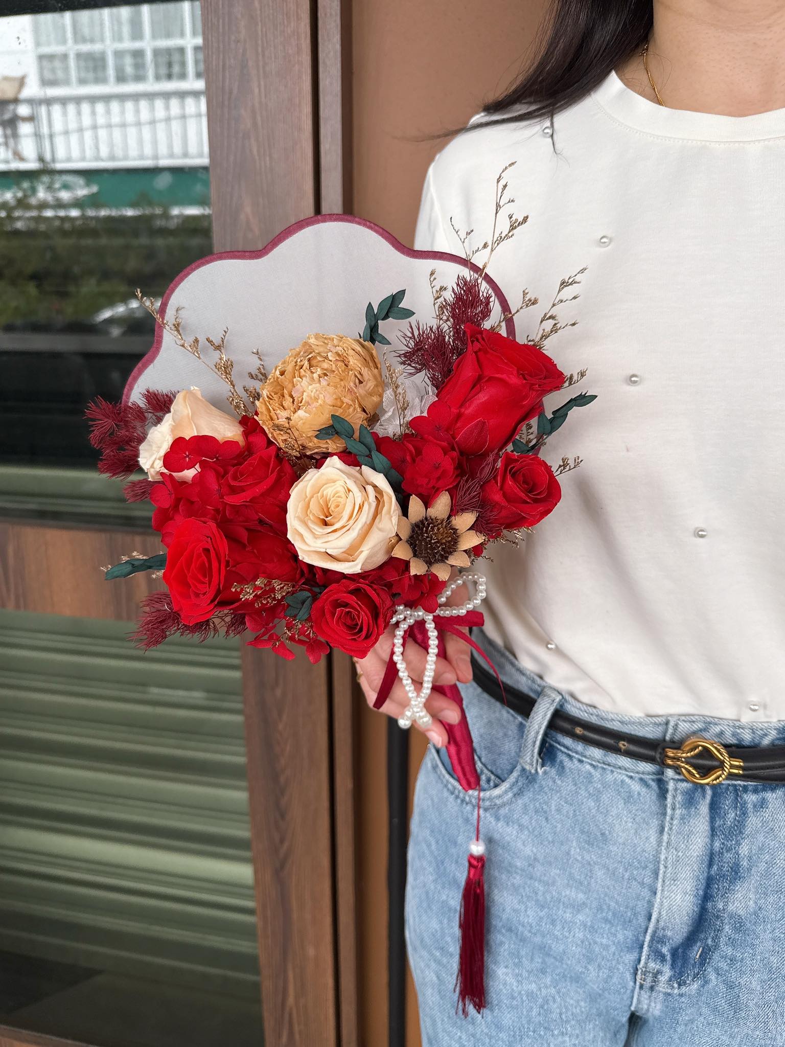 Oriental Bloom Preserved Bridal Bouquet