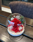 Single Preserved Rose Glass Jar
