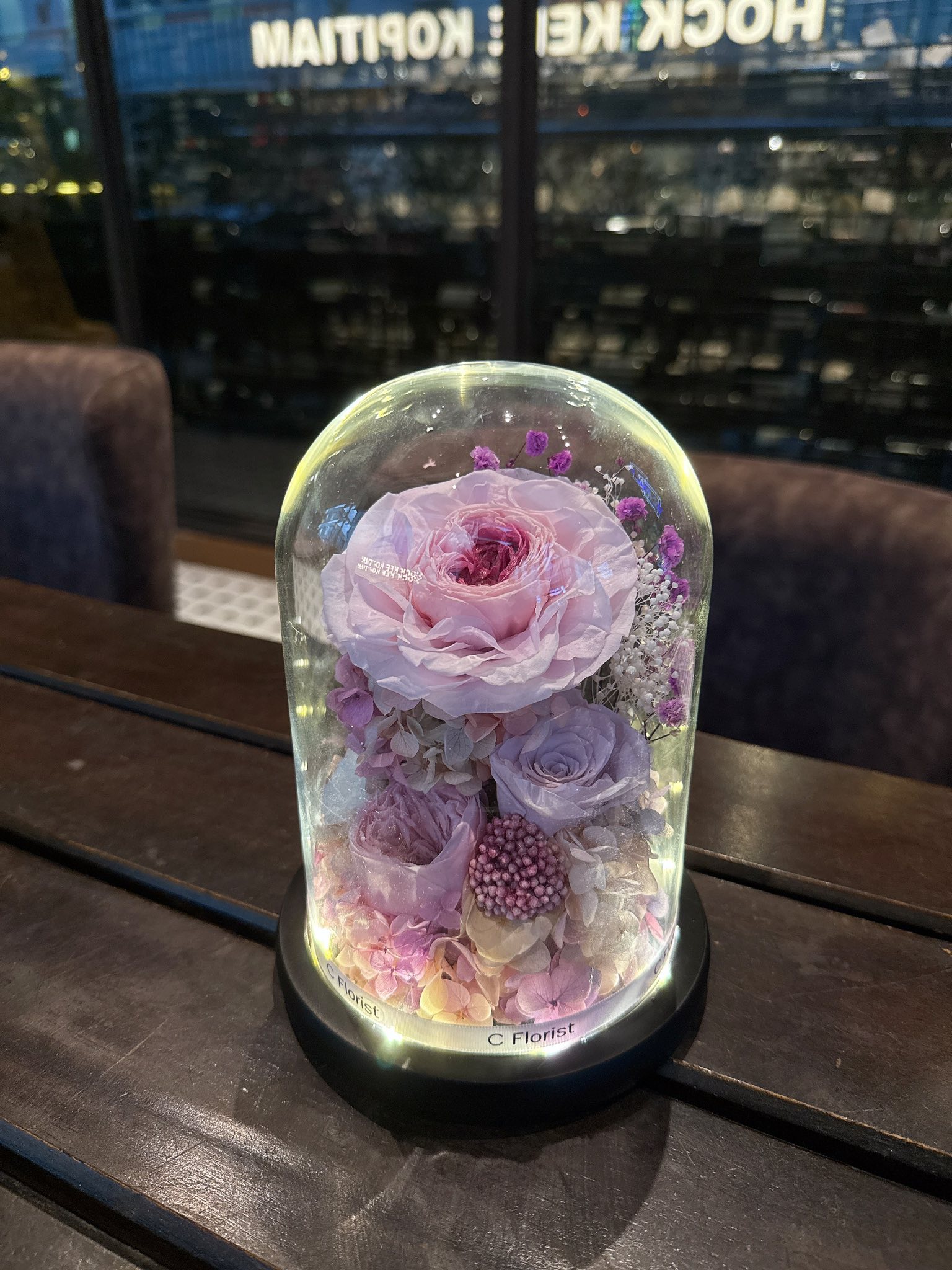 Preserved Rose Glass Jar