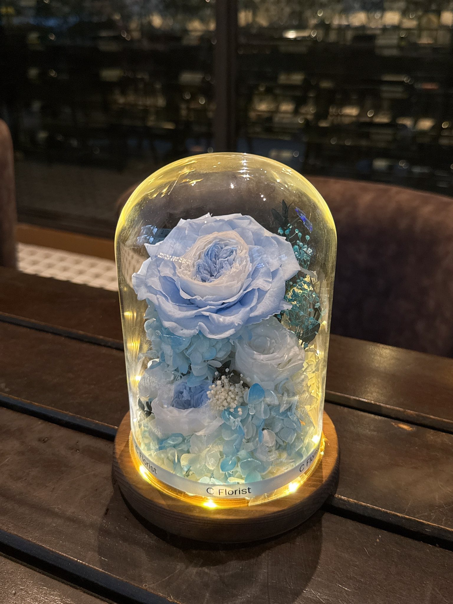 Preserved Rose Glass Jar