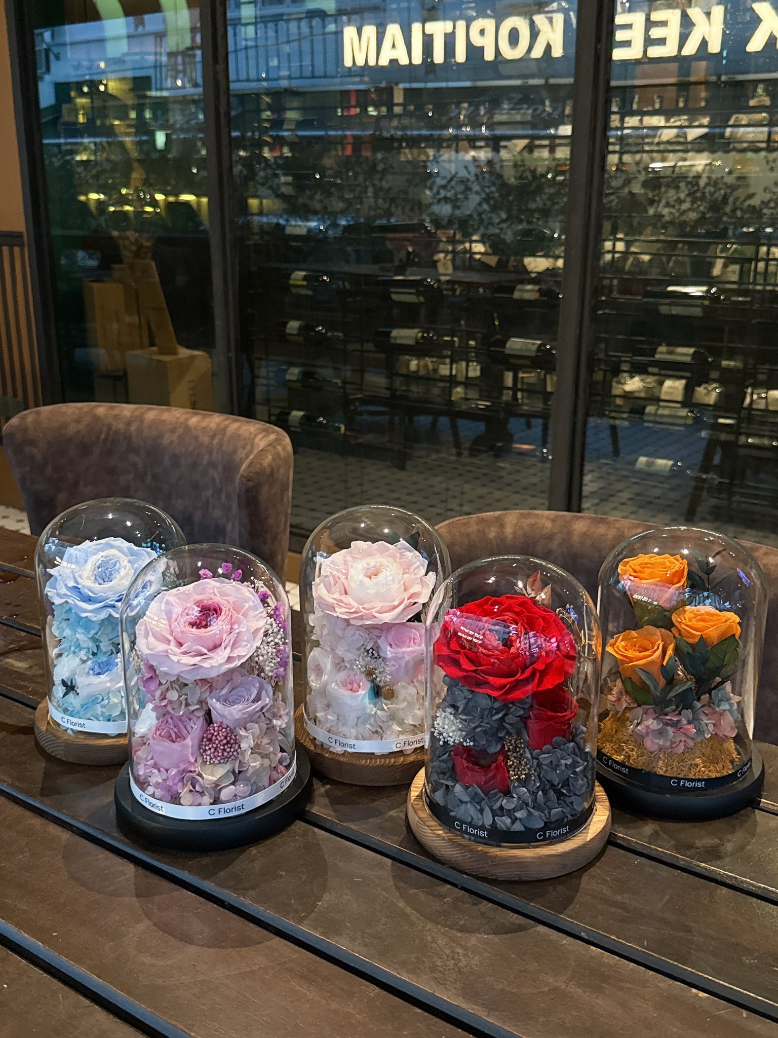 Preserved Rose Glass Jar
