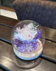 Single Preserved Rose Glass Jar