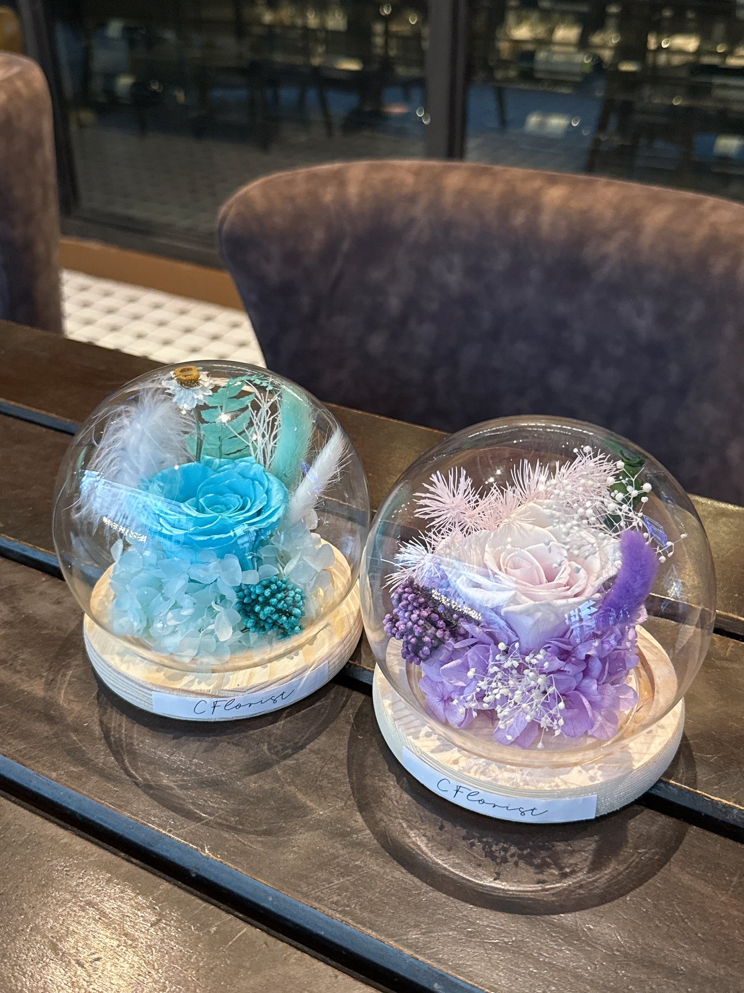 Single Preserved Rose Glass Jar