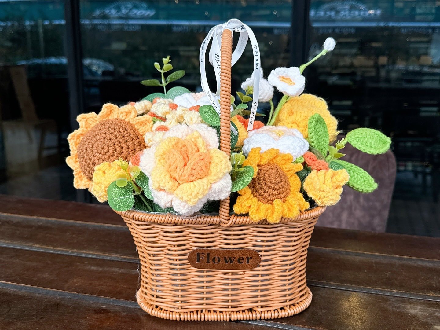 Crochet Flower Basket