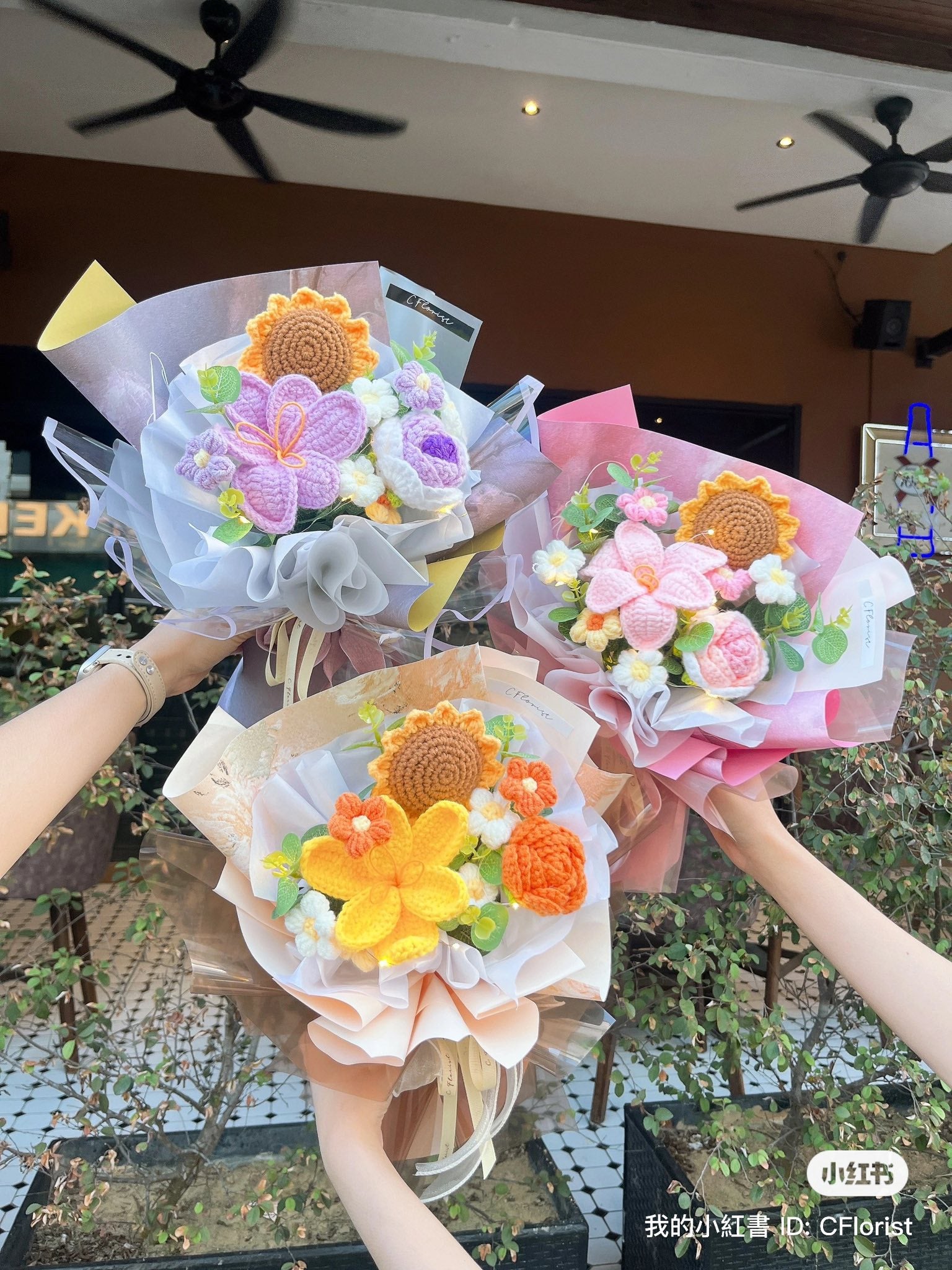Mixture Medium Crochet Bouquet