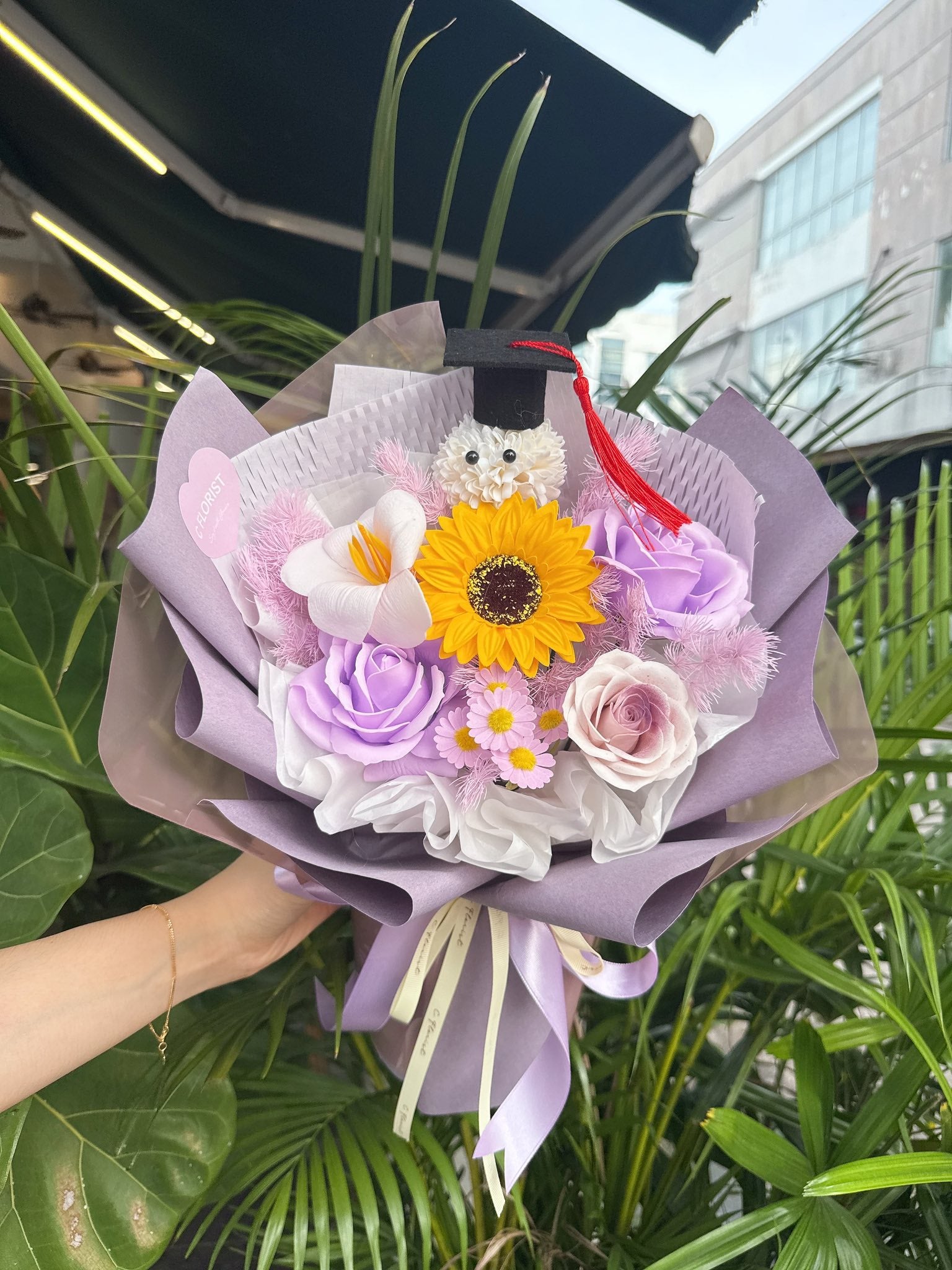 Pom Pom Soap Graduation Bouquet