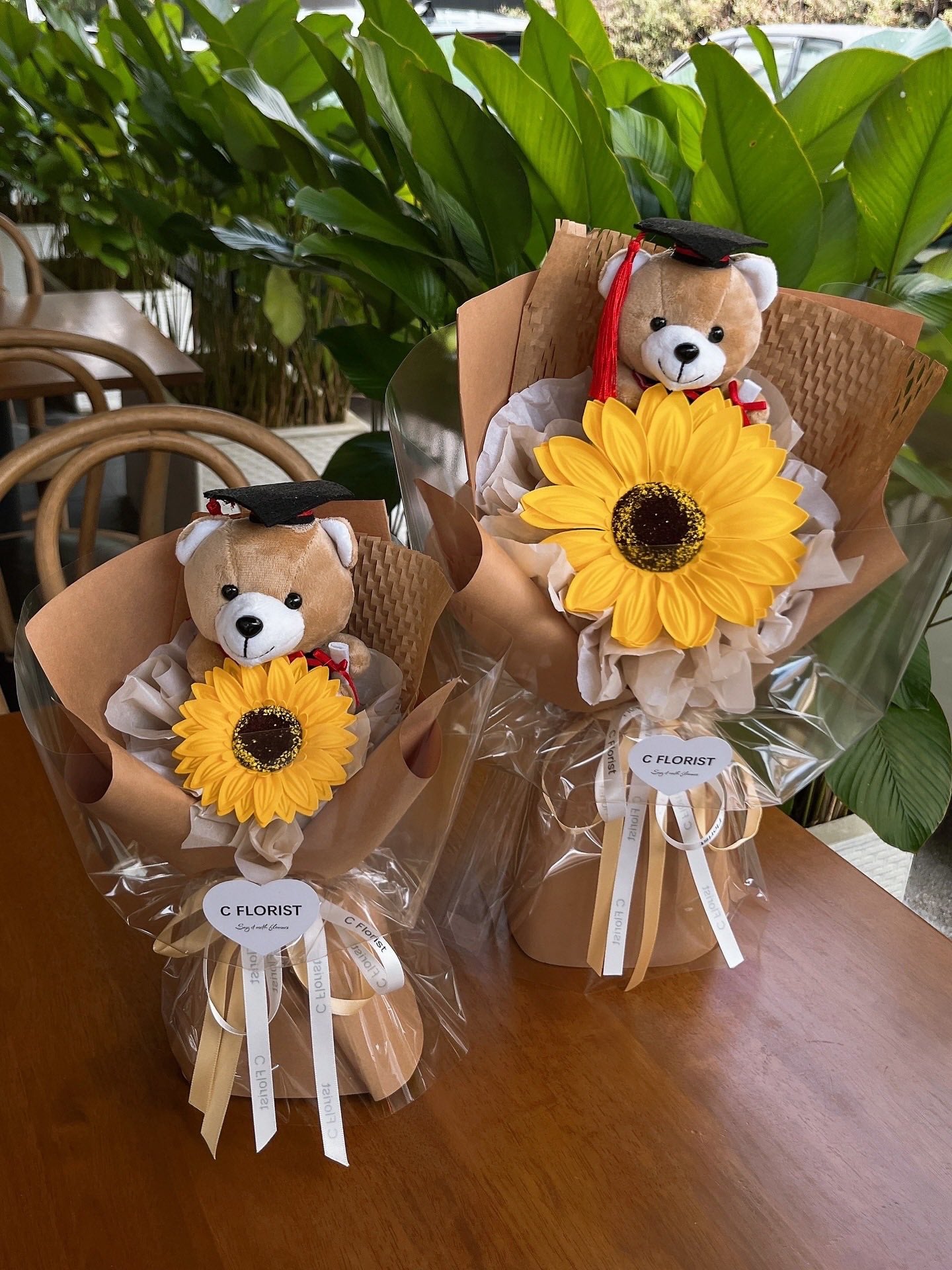 Sunflower Soap Graduation Bear Bouquet