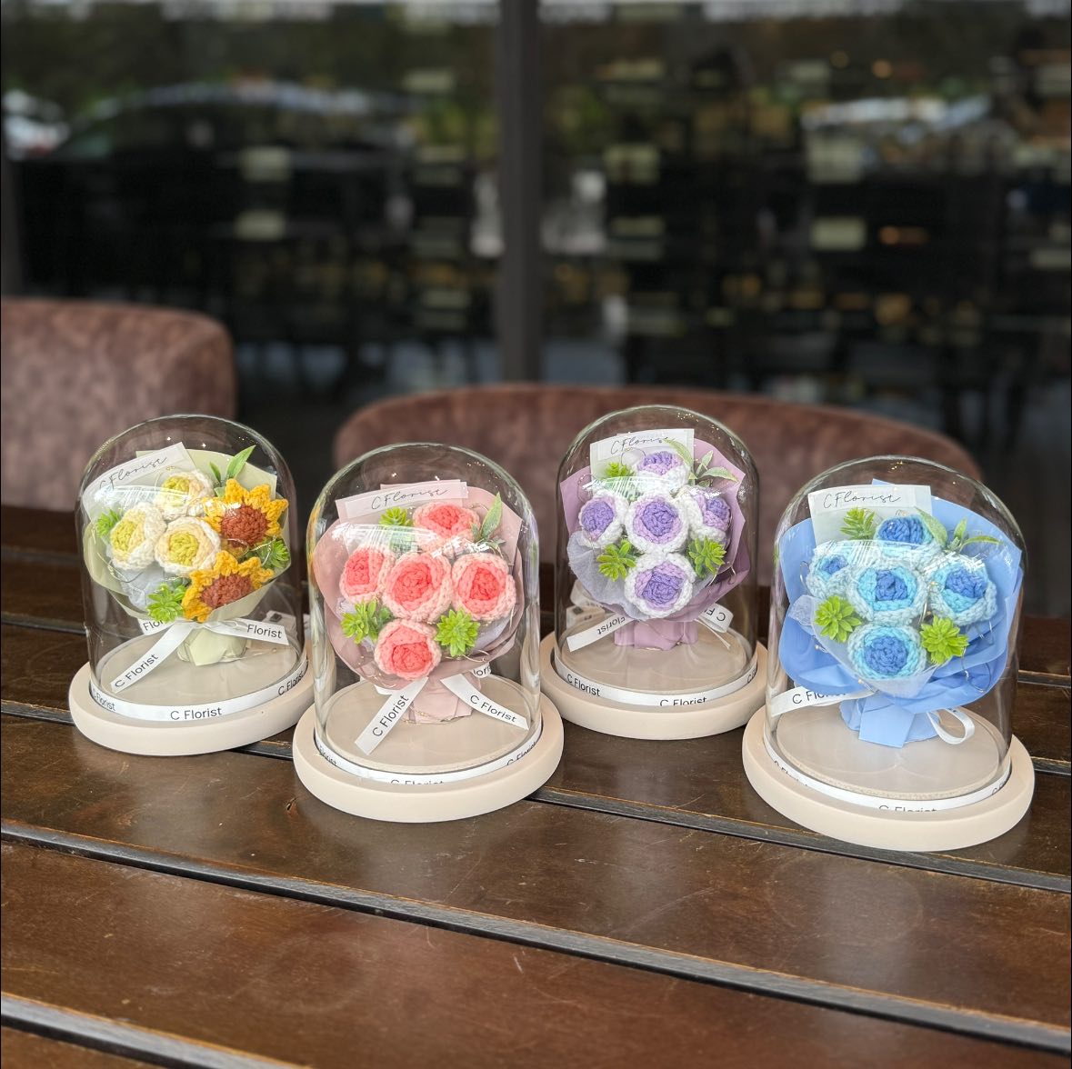 Mini Crochet Bouquet in Glass Jar
