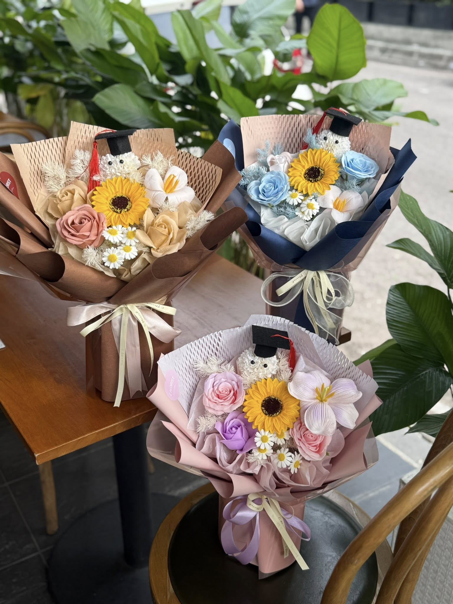 Pom Pom Soap Graduation Bouquet