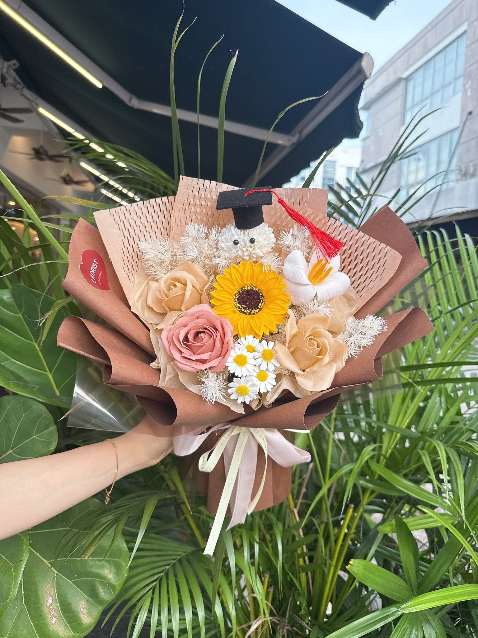 Pom Pom Soap Graduation Bouquet