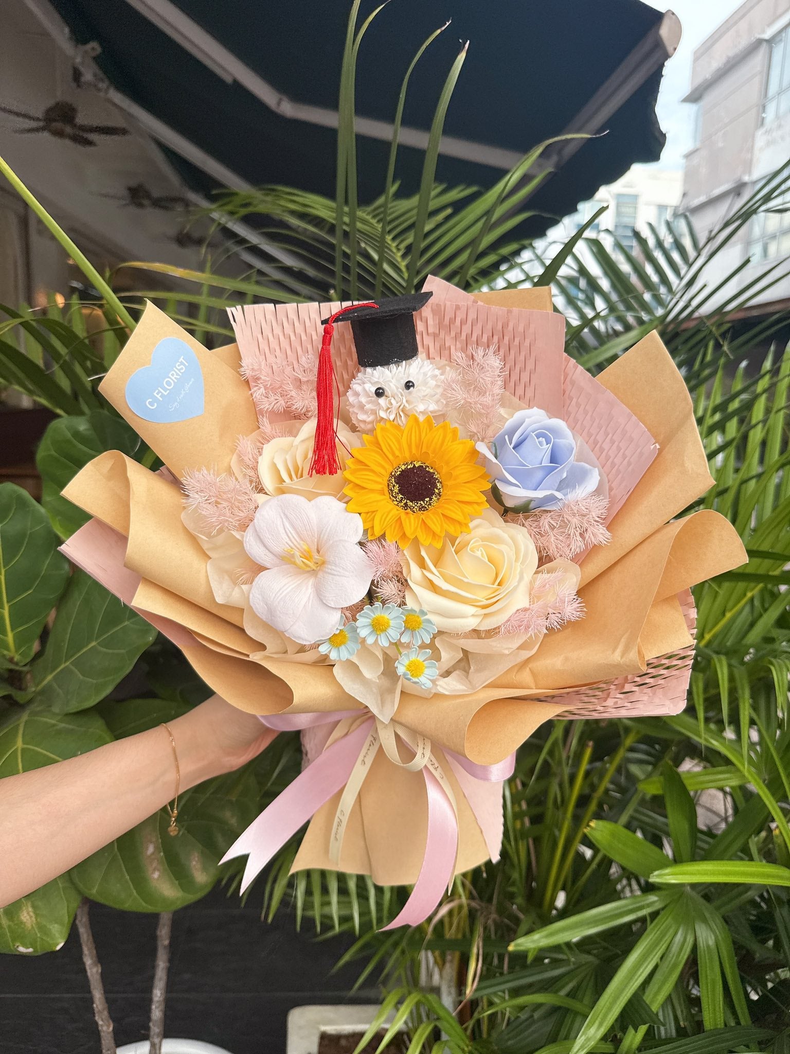 Pom Pom Soap Graduation Bouquet