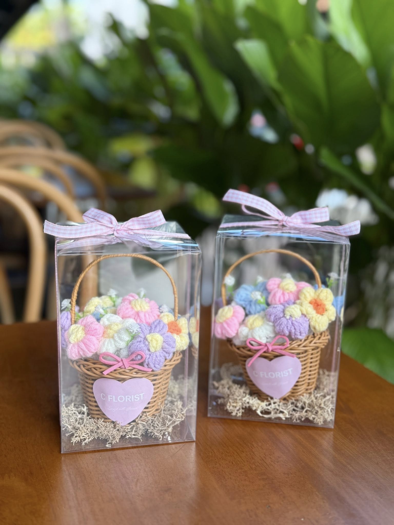 Mini Crochet Flower Basket