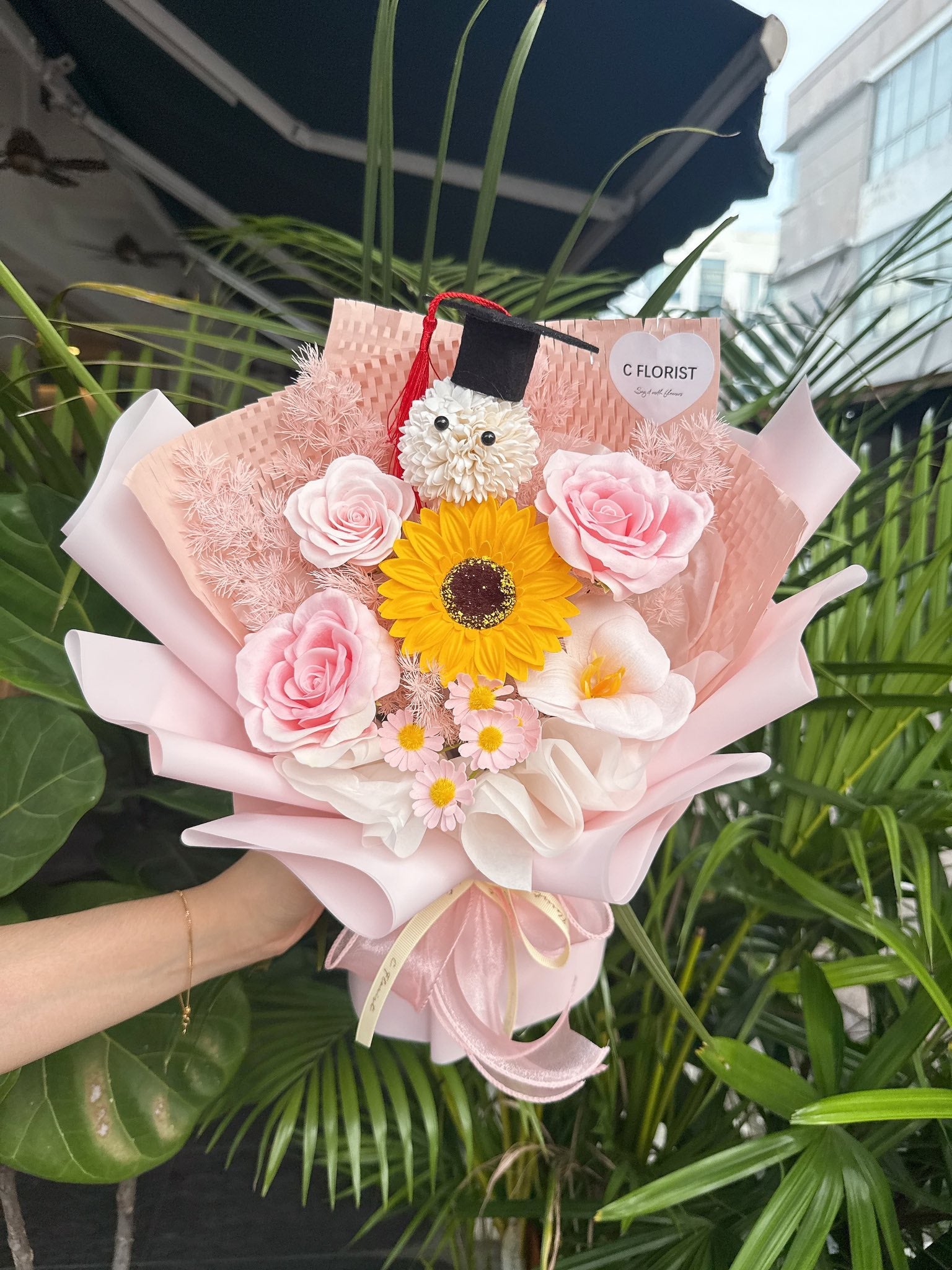 Pom Pom Soap Graduation Bouquet