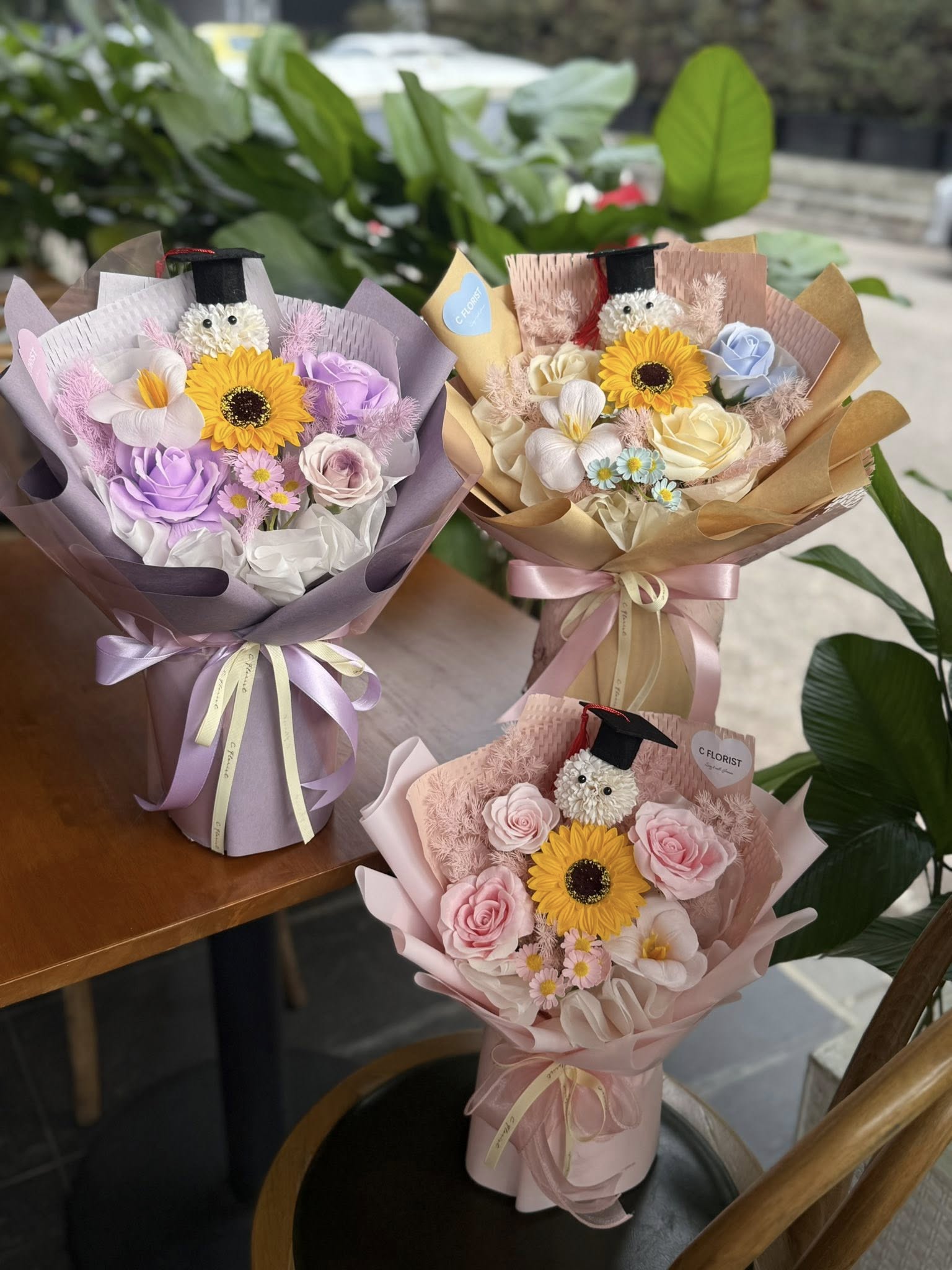 Pom Pom Soap Graduation Bouquet