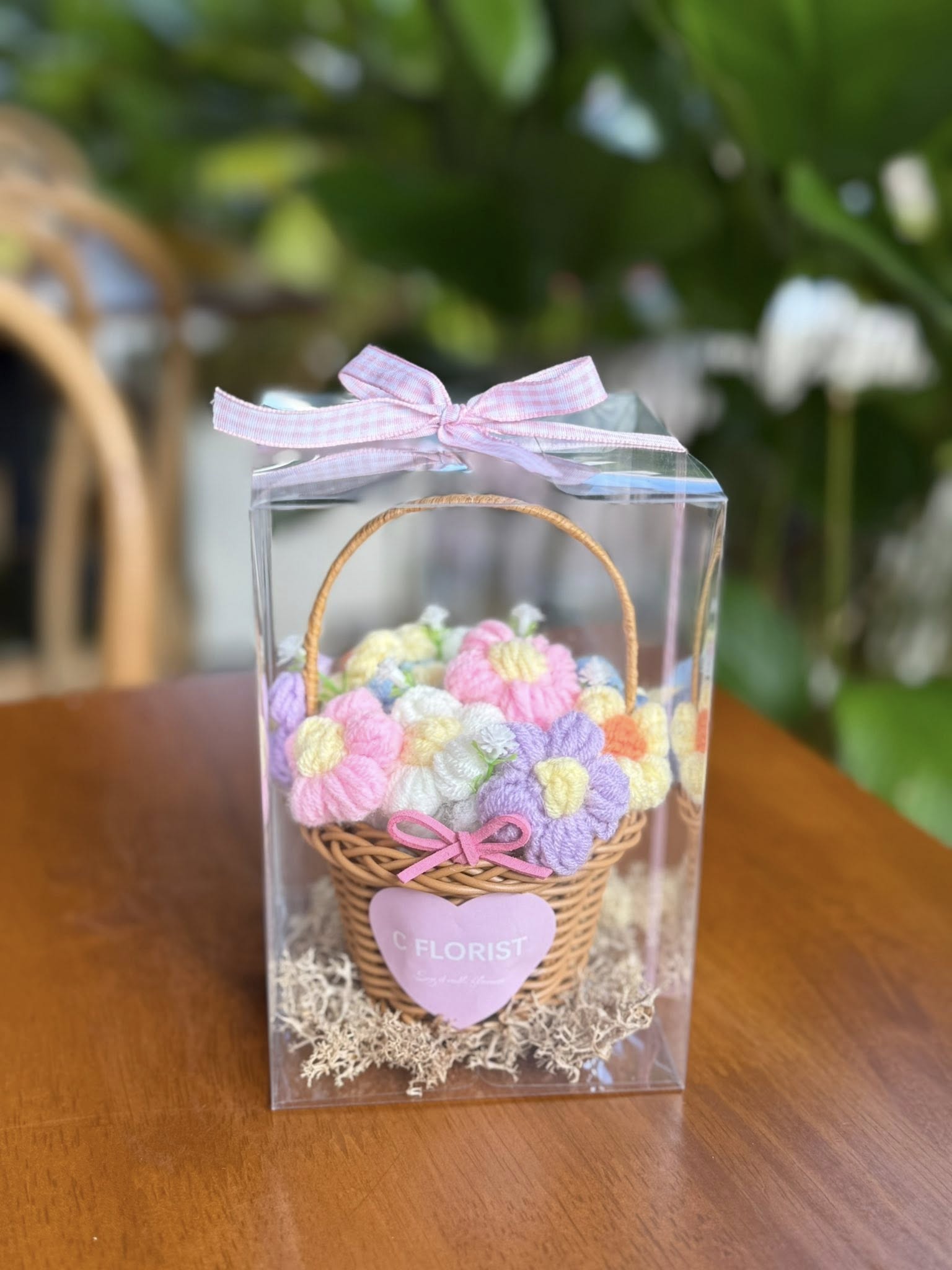 Mini Crochet Flower Basket